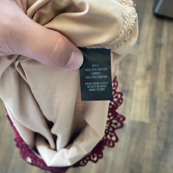 Lulus Burgundy Lace Strapless Dress Size XL | Cocktail Party Wedding Guest - Picture 9 of 9